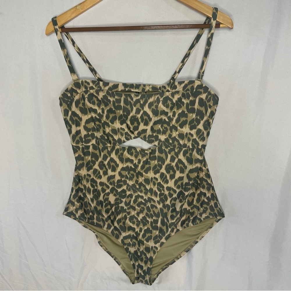 Aerie Leopard Print One Piece Swimsuit